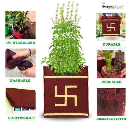 Tulsi Plant Grow Bag for Home/Gardening